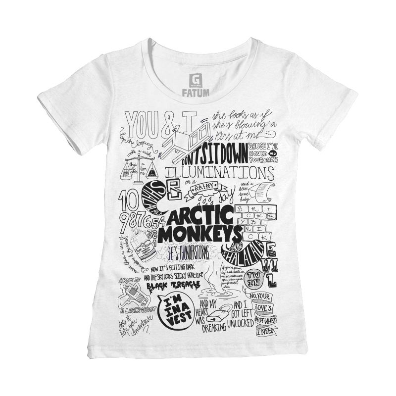 camisa arctic monkeys feminina
